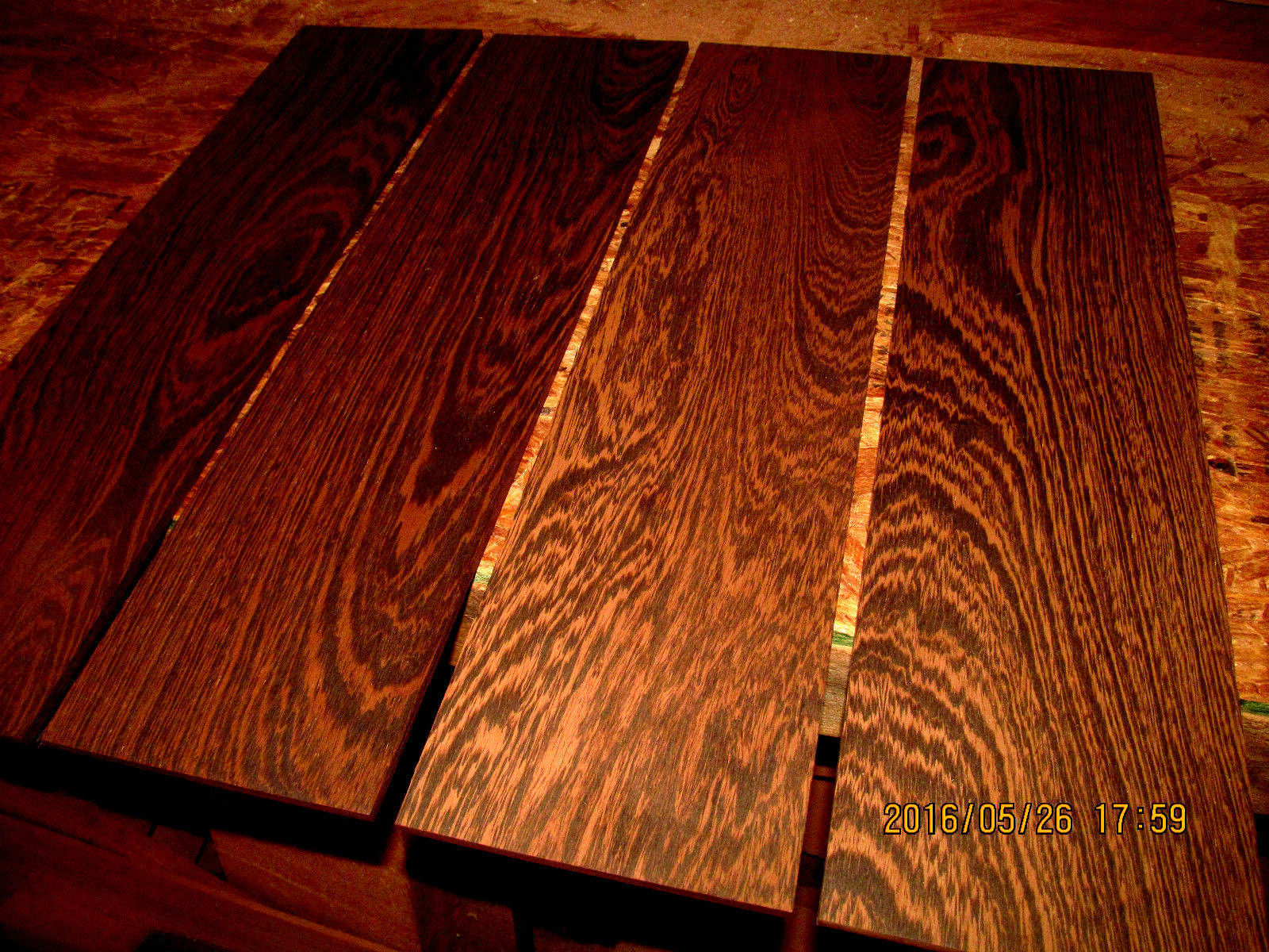 5 PIECES KILN DRIED SANDED EXOTIC WENGE 24